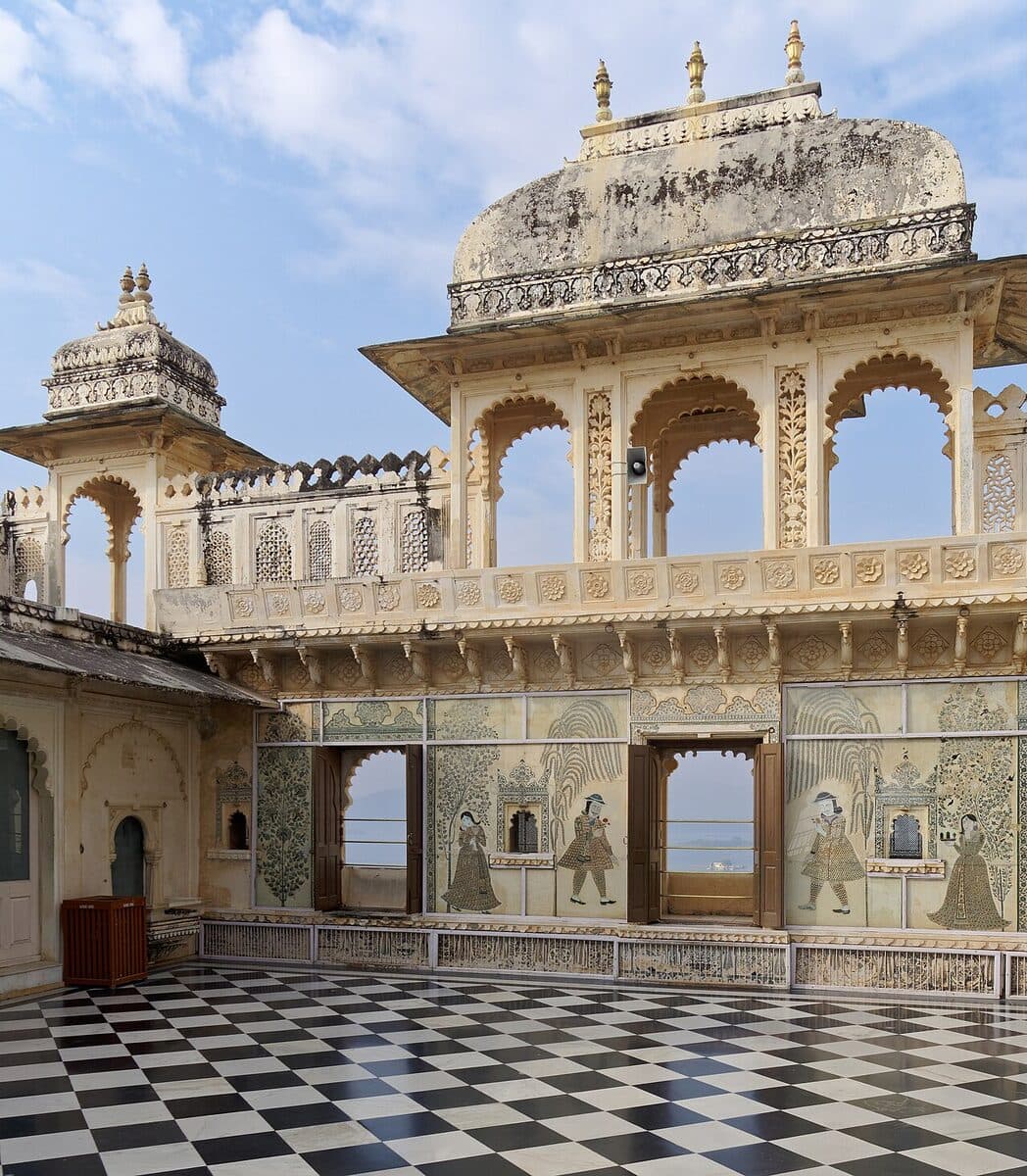 Carved pavilion in the City Palace, Udaipur
